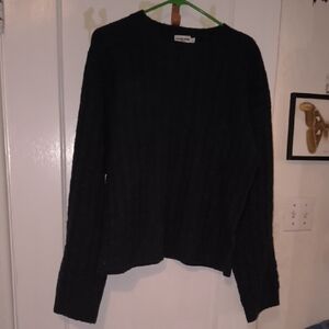 Claire Rose | Classic Black Cable Knit Sweater